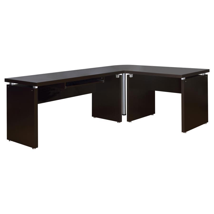 Coaster Fine Furniture Skylar - L-Shaped Office Computer Desk - Cappuccino | Meri Furniture