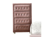 ACME Reggie - Chest - Pink Fabric | Meri Furniture