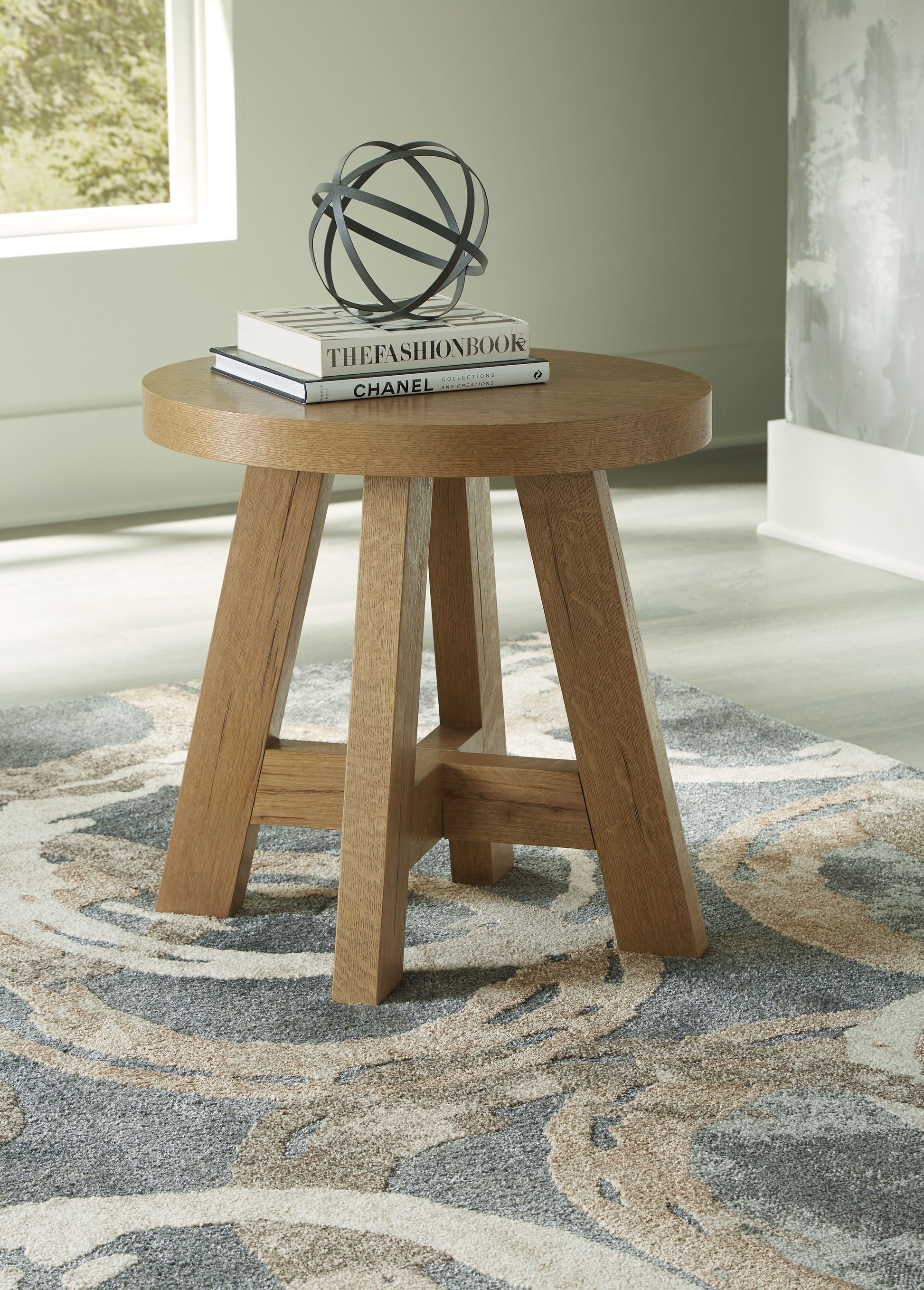 Signature Design by Ashley® Brinstead - Light Brown - Oval End Table | Meri Furniture