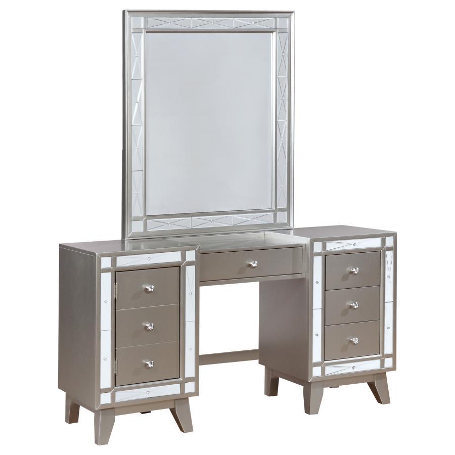 Coaster Fine Furniture Leighton - Vanity Table Set With Stool - Metallic Mercury | Meri Furniture