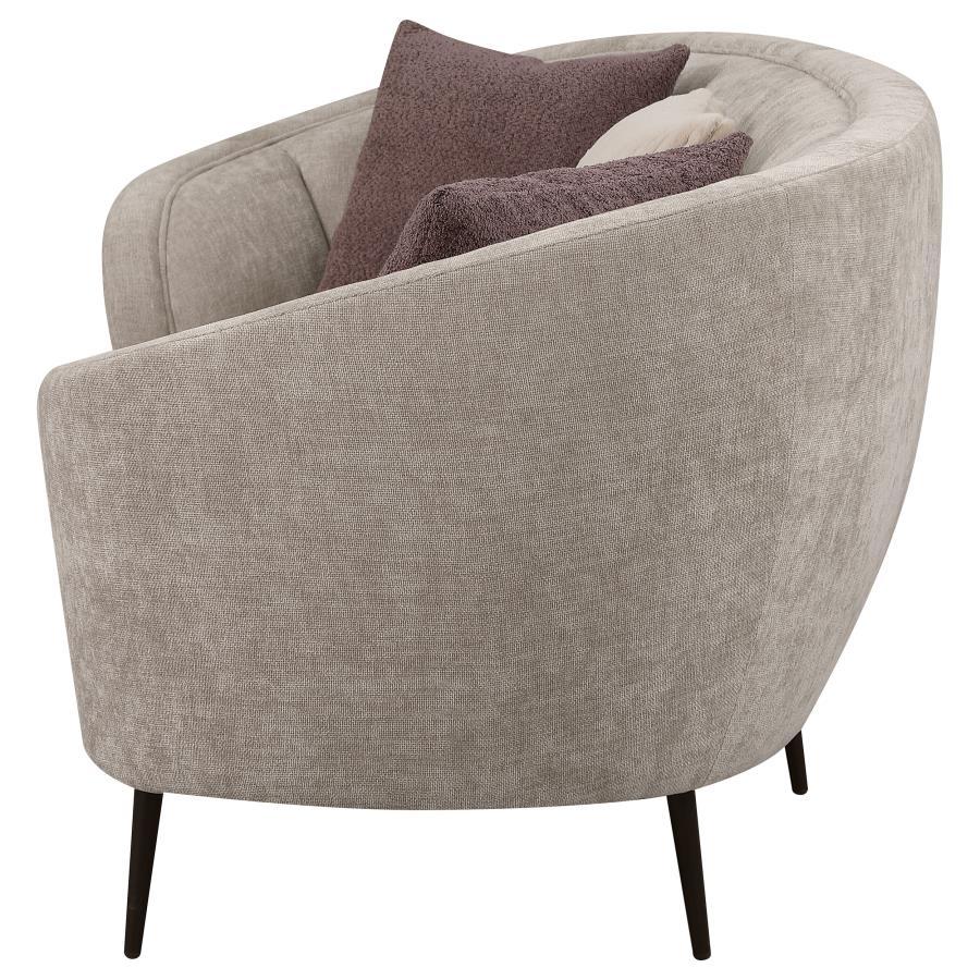 Coaster Fine Furniture Ellorie - Upholstered Channel Back Curved Sofa - Beige | Meri Furniture