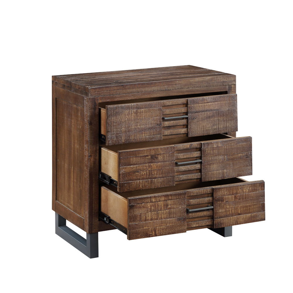 ACME Andria - Nightstand - Reclaimed Oak | Meri Furniture