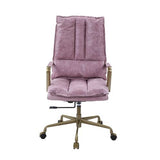 Tinzud - Office Chair - Pink Top Grain Leather