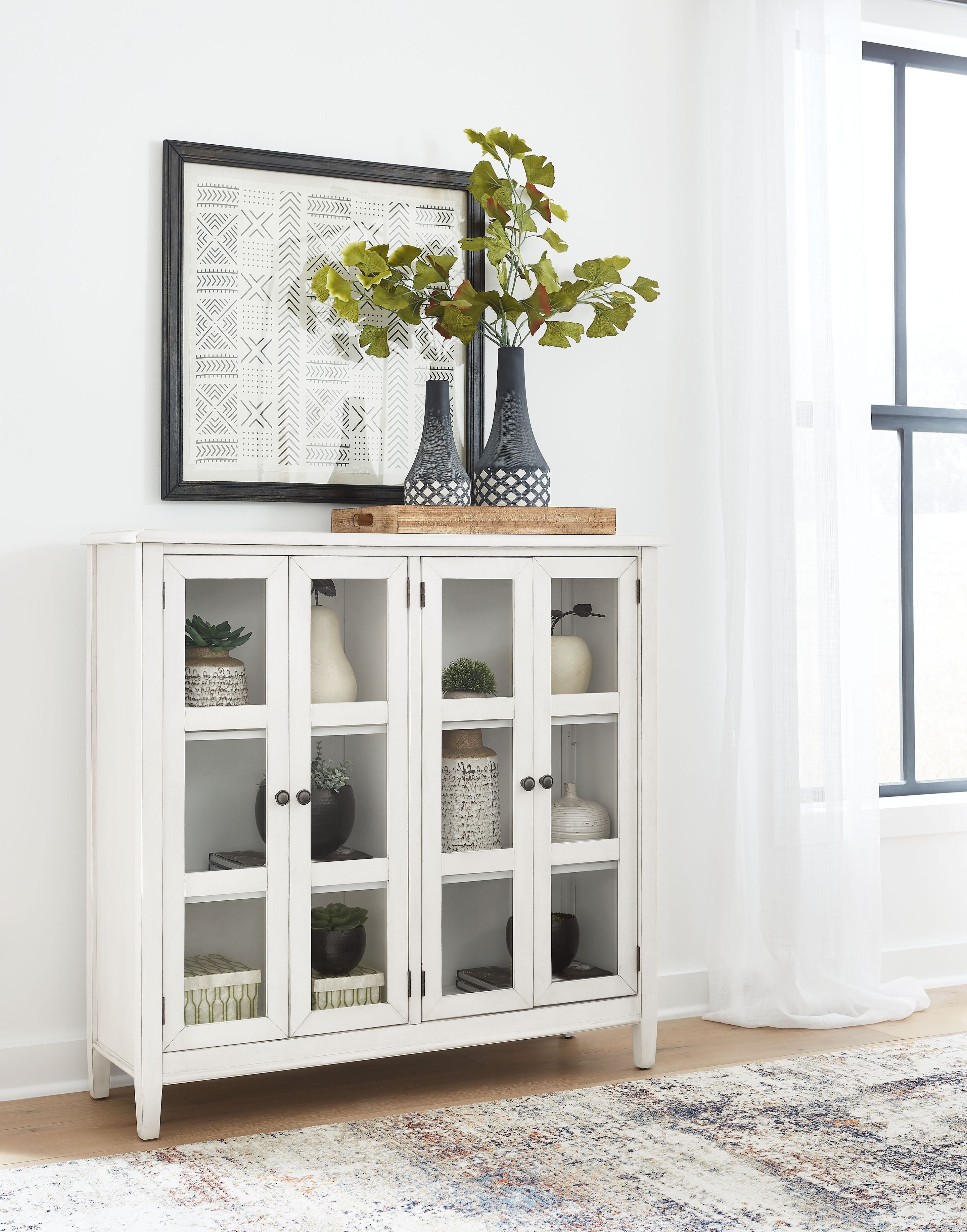 Signature Design by Ashley® Kanwyn - Whitewash - Accent Cabinet | Meri Furniture