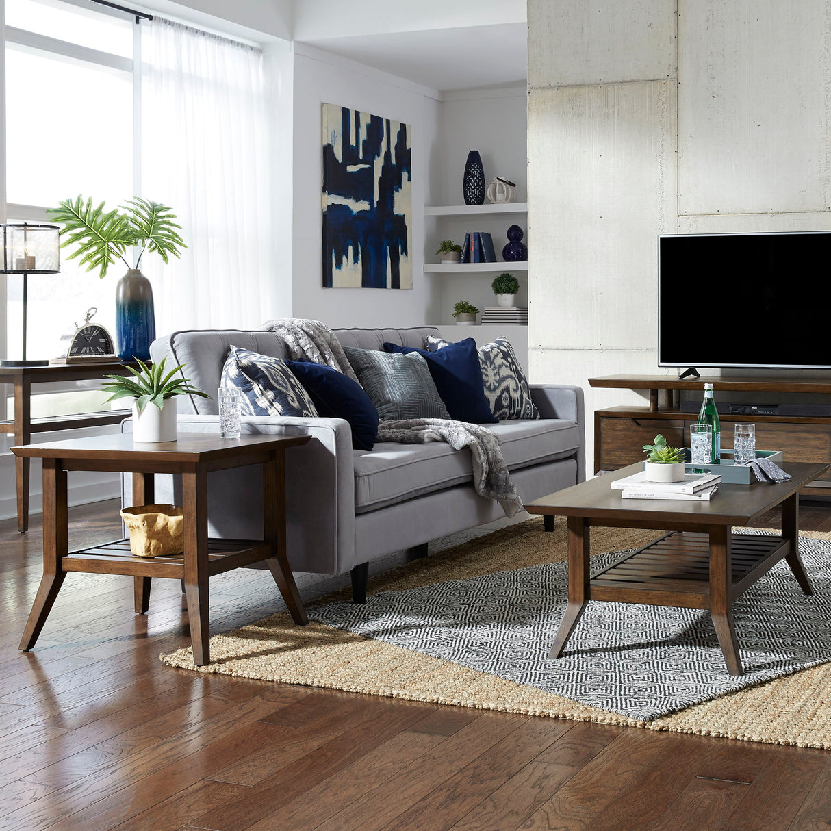 Liberty Furniture Ventura Blvd - 3 Piece Table Set - Dark Brown | Meri Furniture