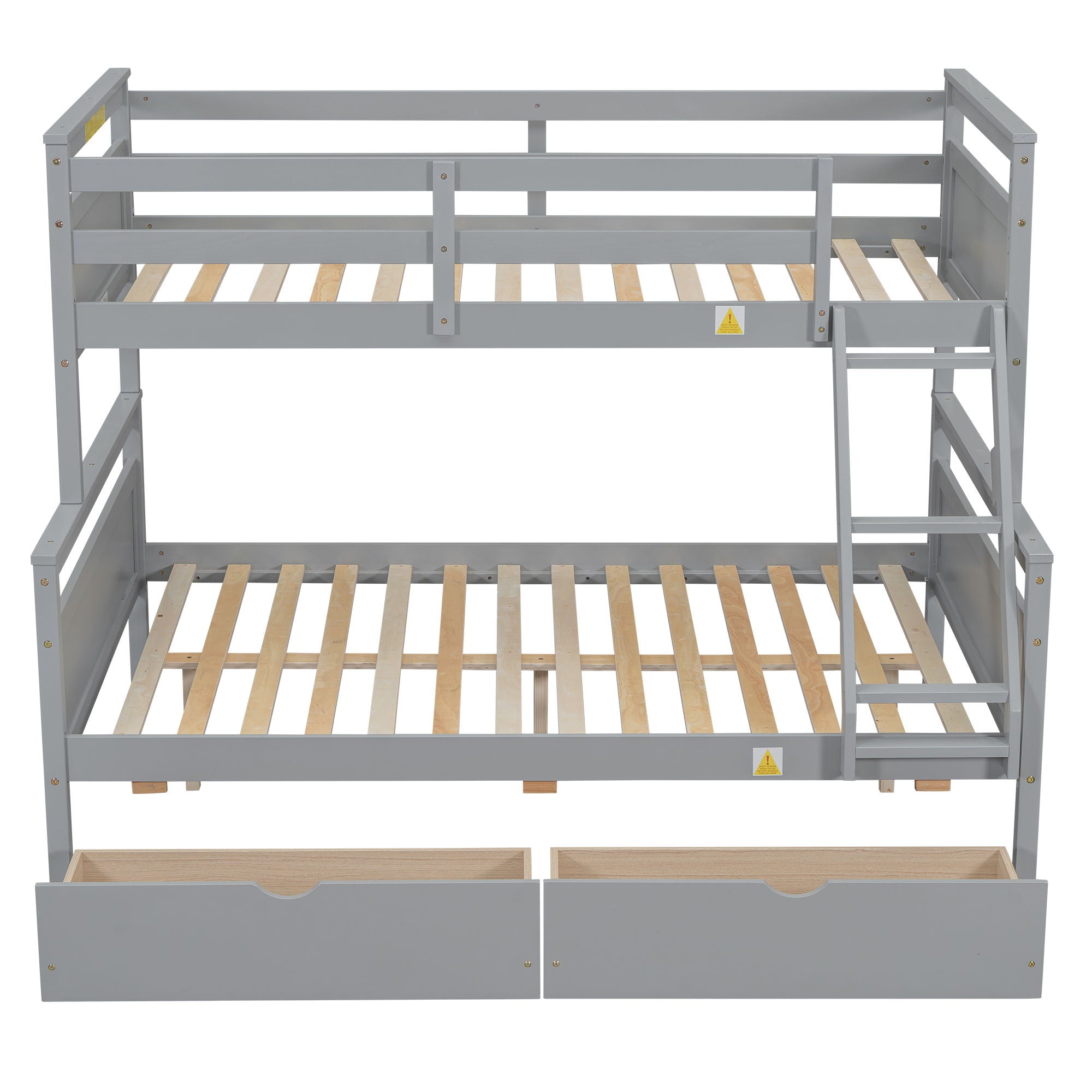 Bunk Bed With Ladder And Safety Guardrail