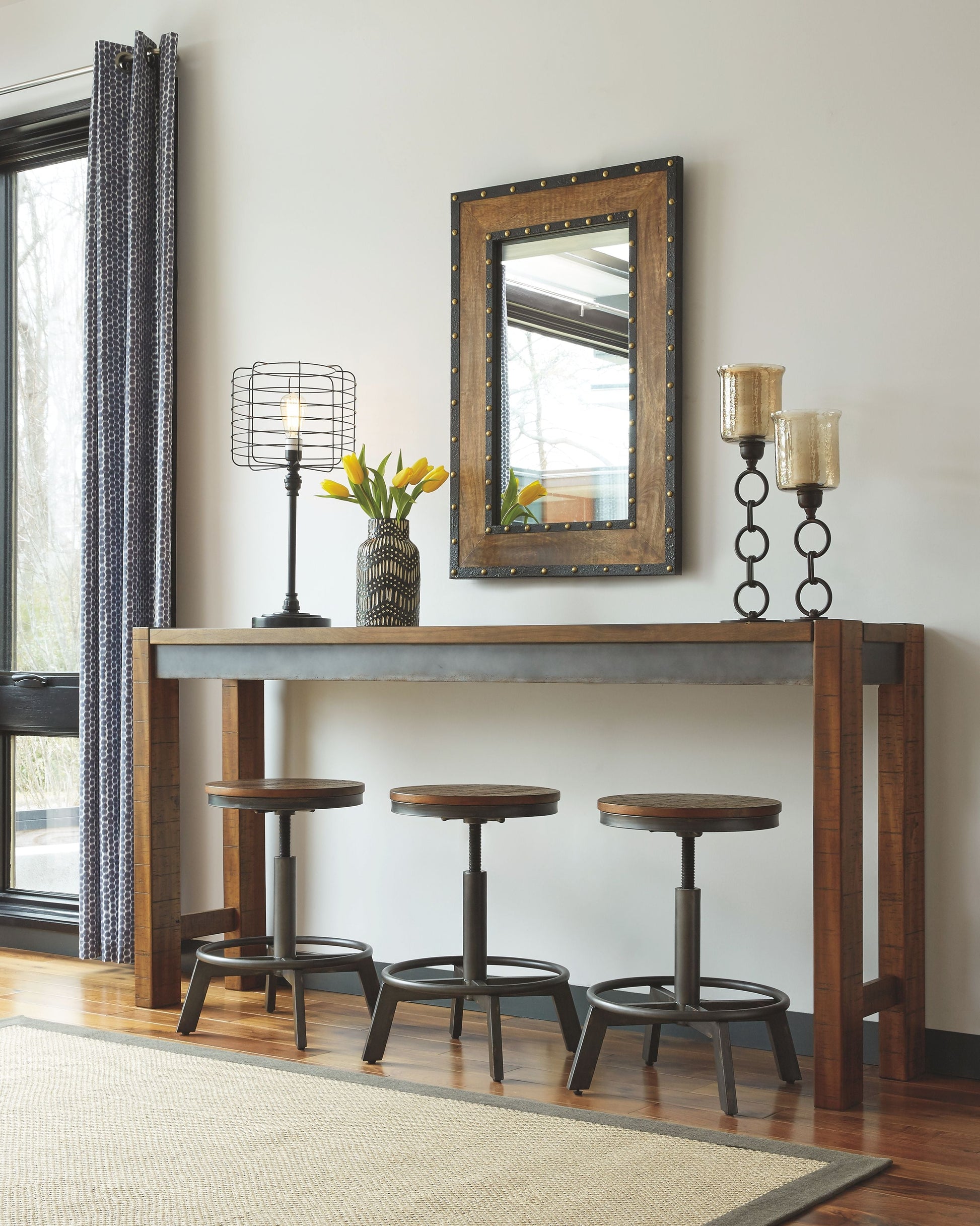 Signature Design by Ashley® Torjin - Dark Brown - Long Counter Table | Meri Furniture
