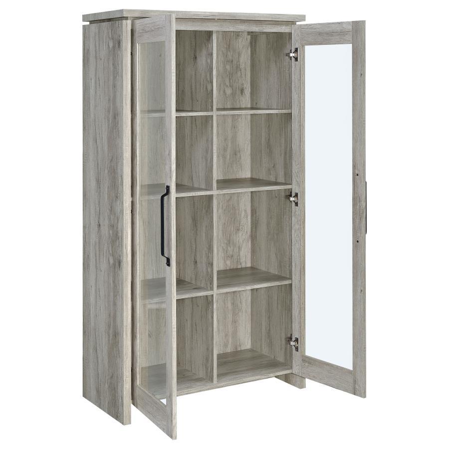Coaster Fine Furniture Alejo - 2 Door Engineered Wood Tall Cabinet - Gray Driftwood | Meri Furniture
