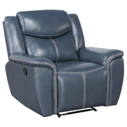Coaster Fine Furniture Sloane - Upholstered Padded Arm Recliner Chair - Blue | Meri Furniture