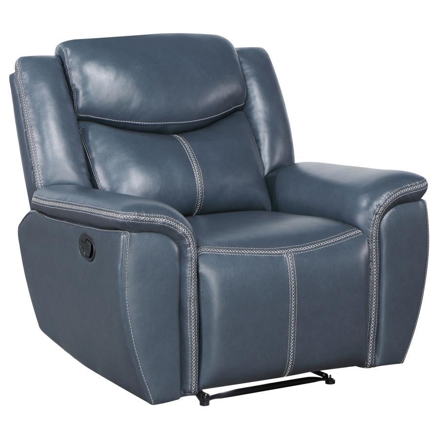 Coaster Fine Furniture Sloane - Upholstered Padded Arm Recliner Chair - Blue | Meri Furniture
