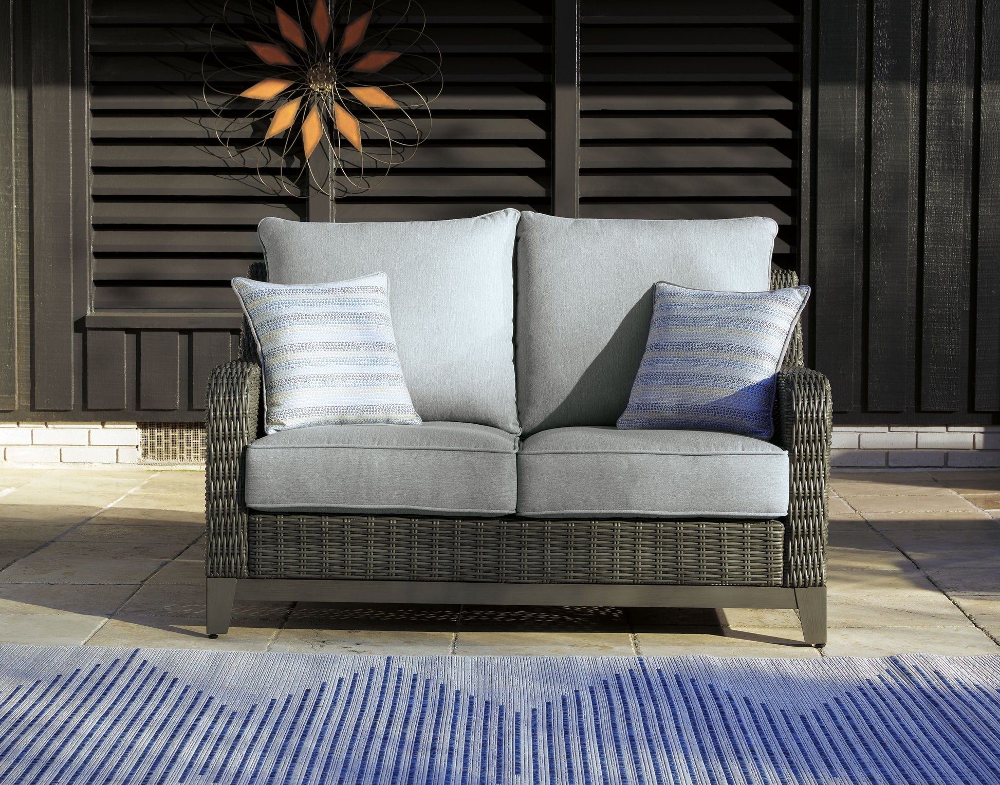 Signature Design by Ashley® Elite Park - Gray - Loveseat W/Cushion | Meri Furniture