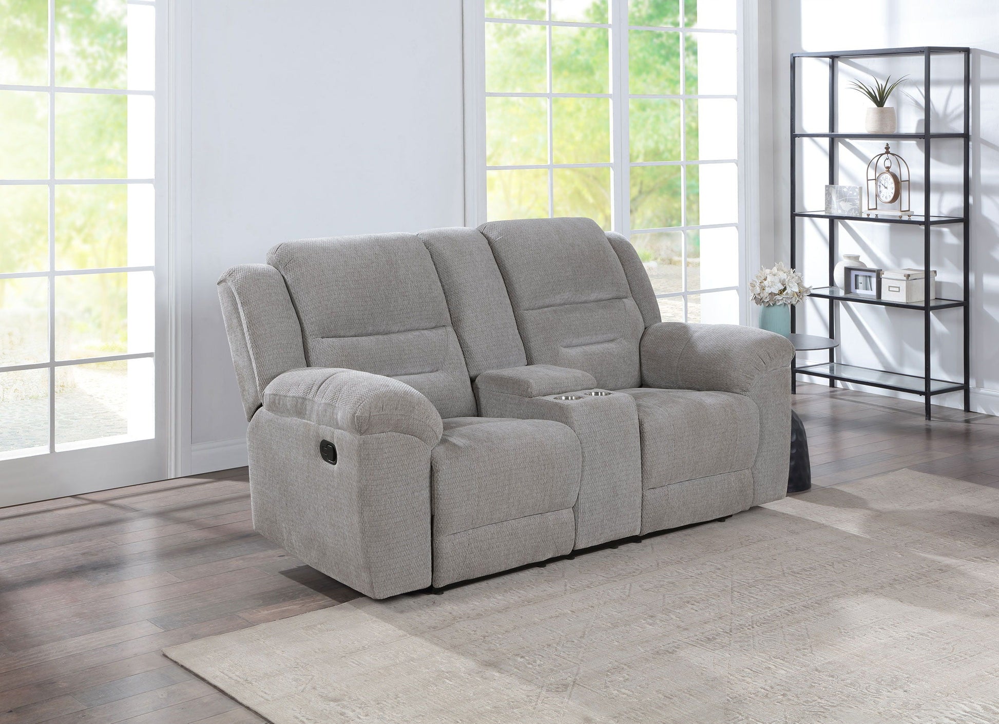 Coaster Fine Furniture Gilson - Chenille Upholstered Reclining Loveseat - Gray | Meri Furniture