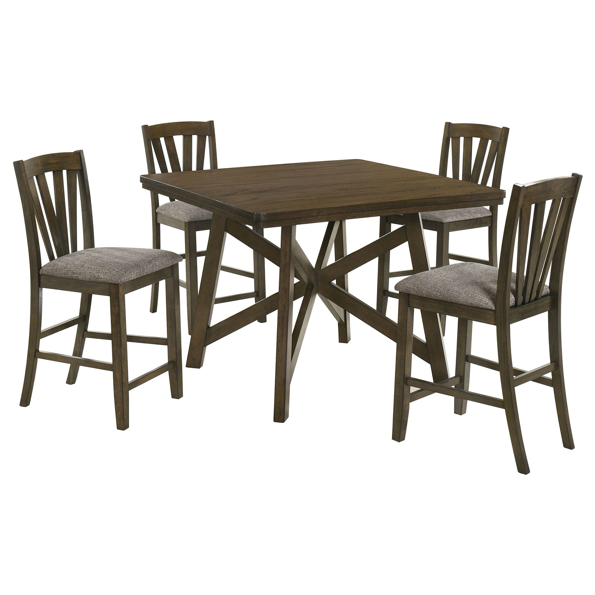Coaster Fine Furniture Canfield - 5-Piece Counter Height Dining Set - Brown | Meri Furniture