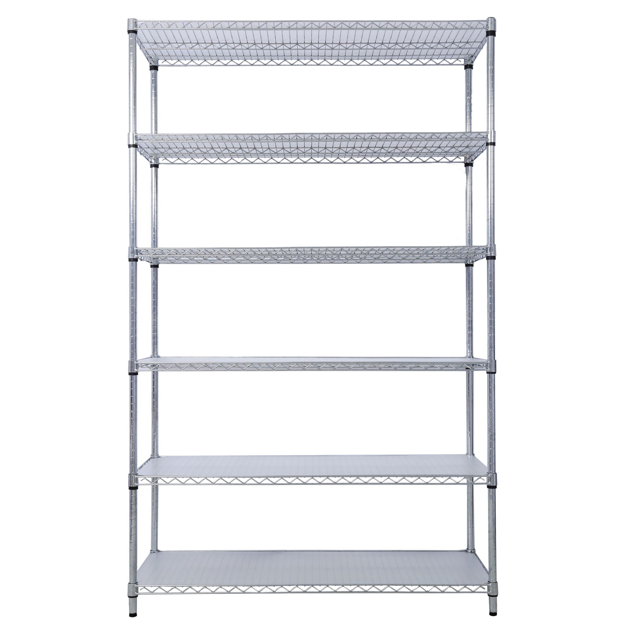6 Tier 6000Lbs Capacity Nsf Metal Shelf Wire Shelving Unit, Heavy Duty Adjustable Storage Rack With Wheels & Shelf Liners For Commercial Grade Utility Steel Storage Rack