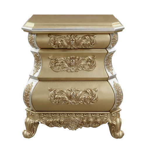 ACME Seville - Nightstand - Gold Finish | Meri Furniture