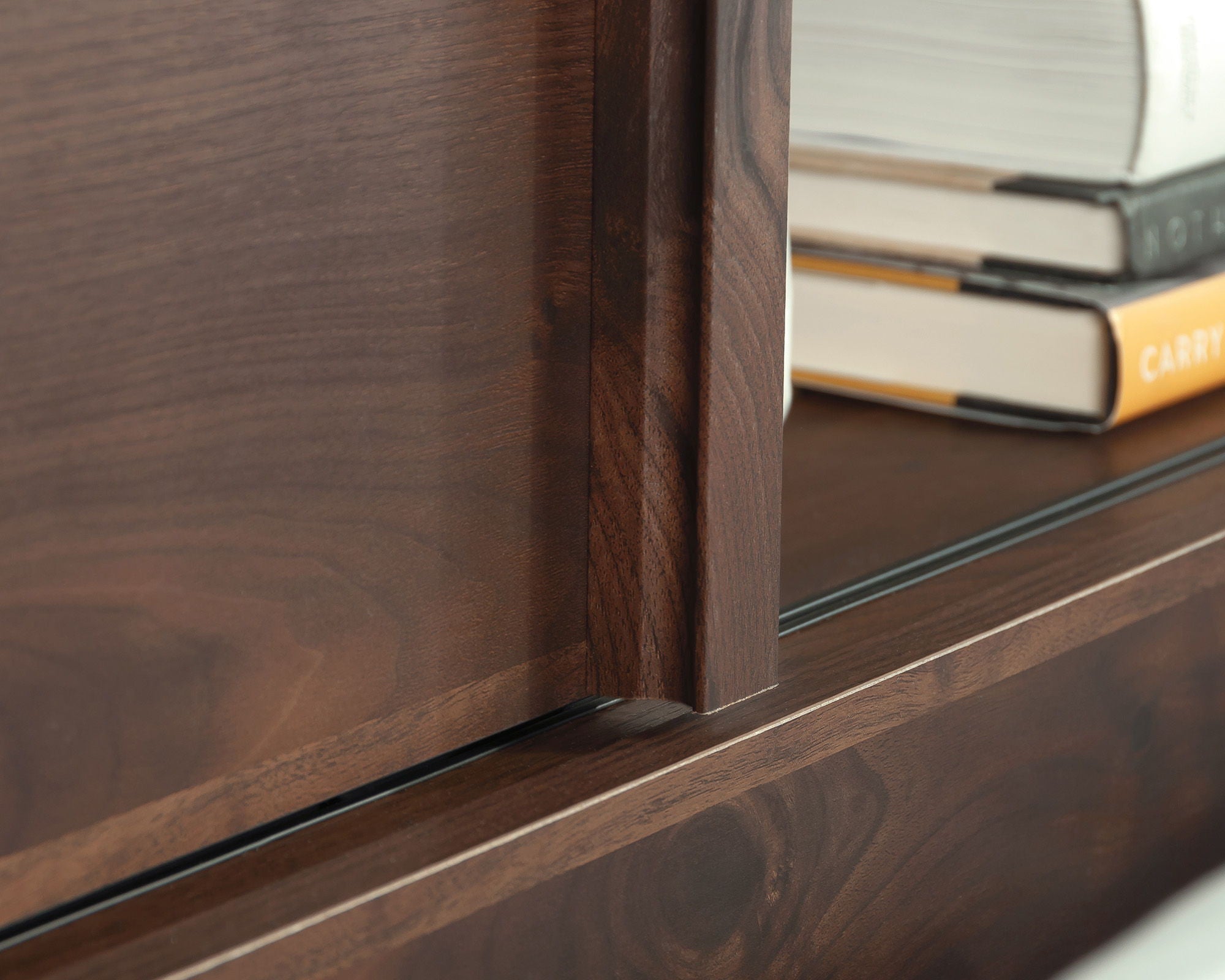 Full/Queen Bookcase Headboard with Doors