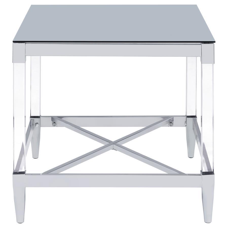 Lindley - Square Tempered Mirror Acrylic Table