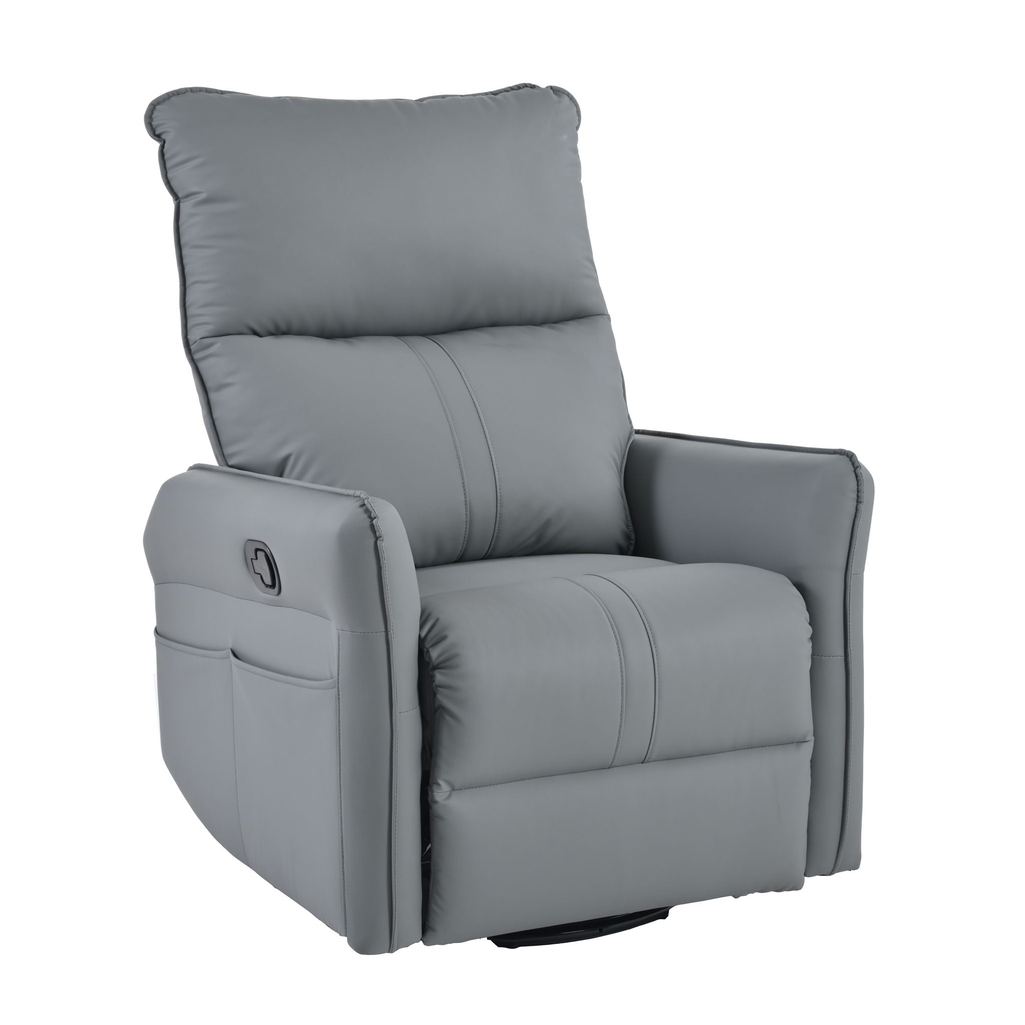 360° Modern Small Rocking Swivel Recliner Chair With Side Pocket