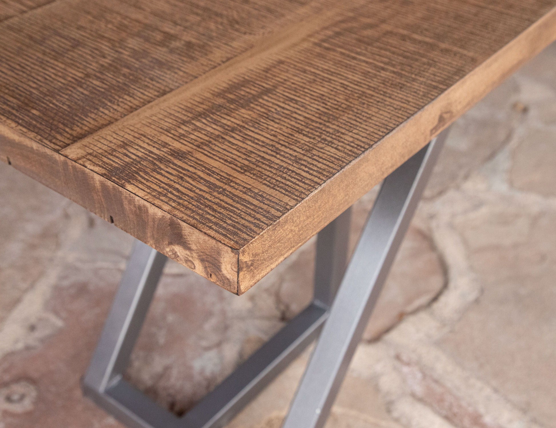 International Furniture Direct Mita - Bench - Honey Brown / Light Gray | Meri Furniture