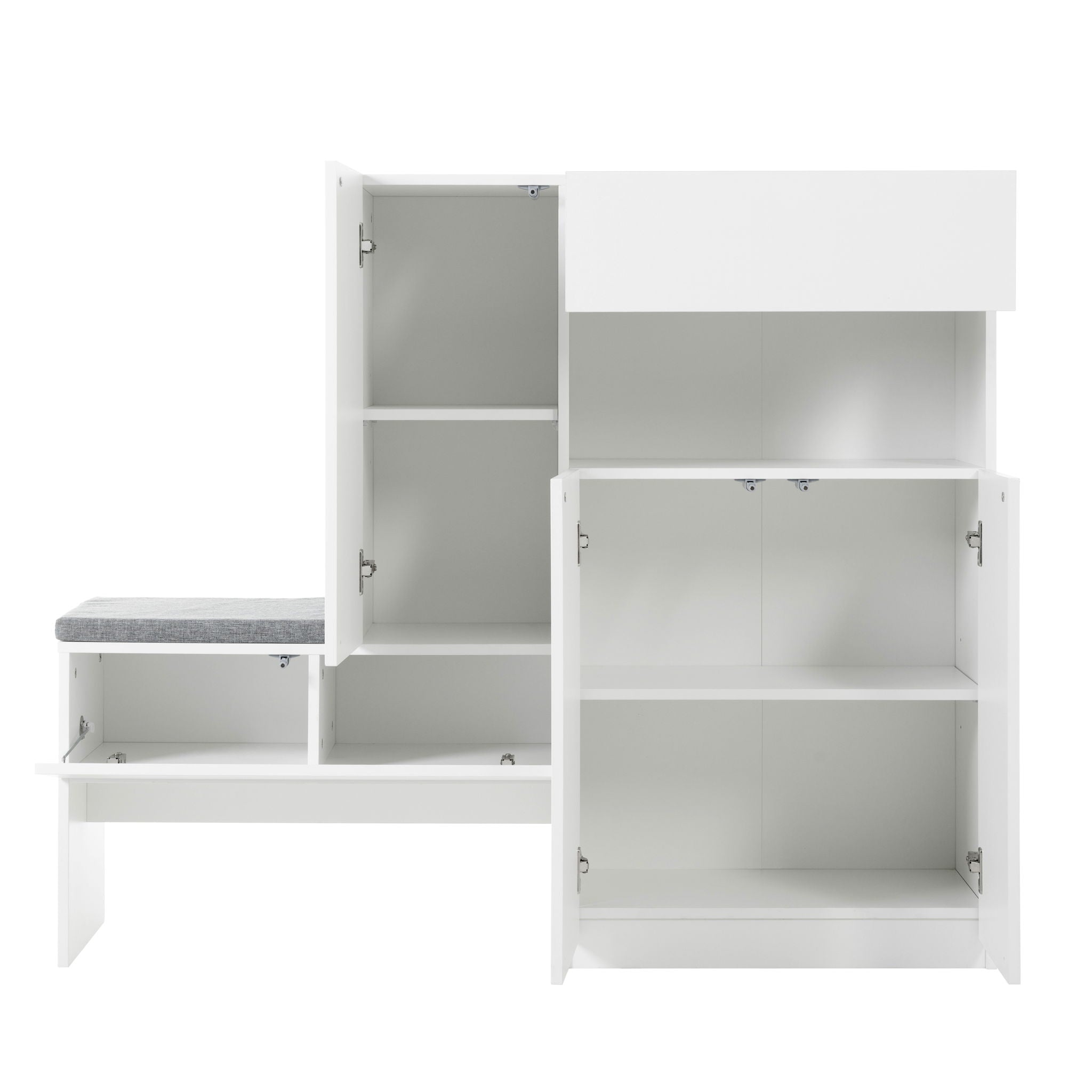 Elegant 2 In 1 Shoe Cabinets With Soft Cushion Versatile Shoe Rack Organizer With Adjustable Shelves