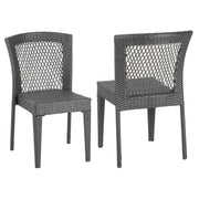 Farley - Stacking Sidechair (Set of 2) With Open Backrests - Gray