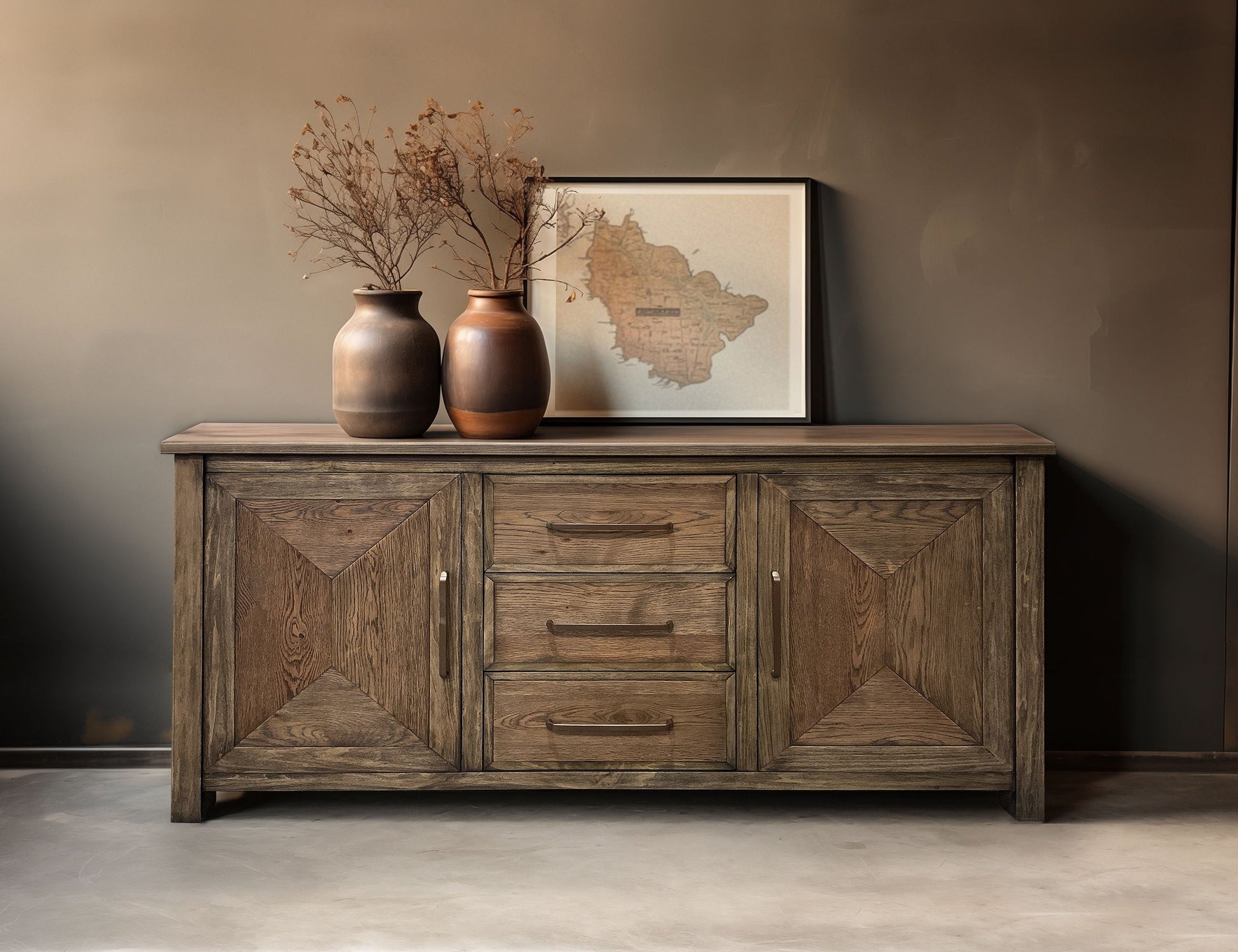 International Furniture Direct Novus Lodge - Buffet - Walnut Brown | Meri Furniture