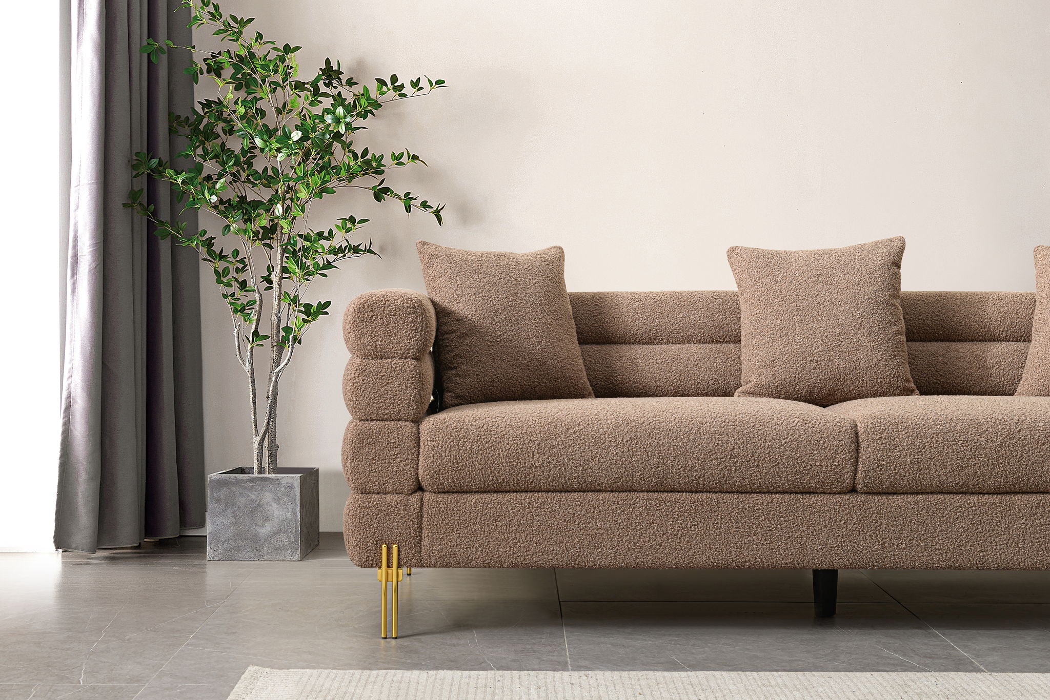 Modern Luxurious And Comfortable Upholstered Sofa