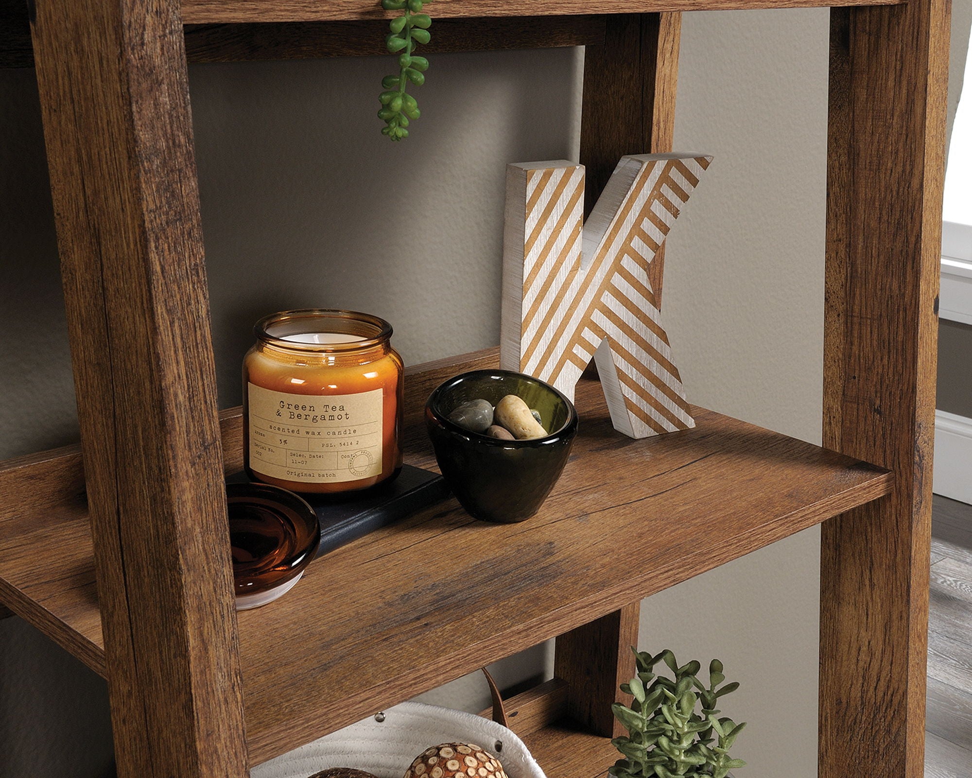 5-Shelf Bookcase Vintage Oak