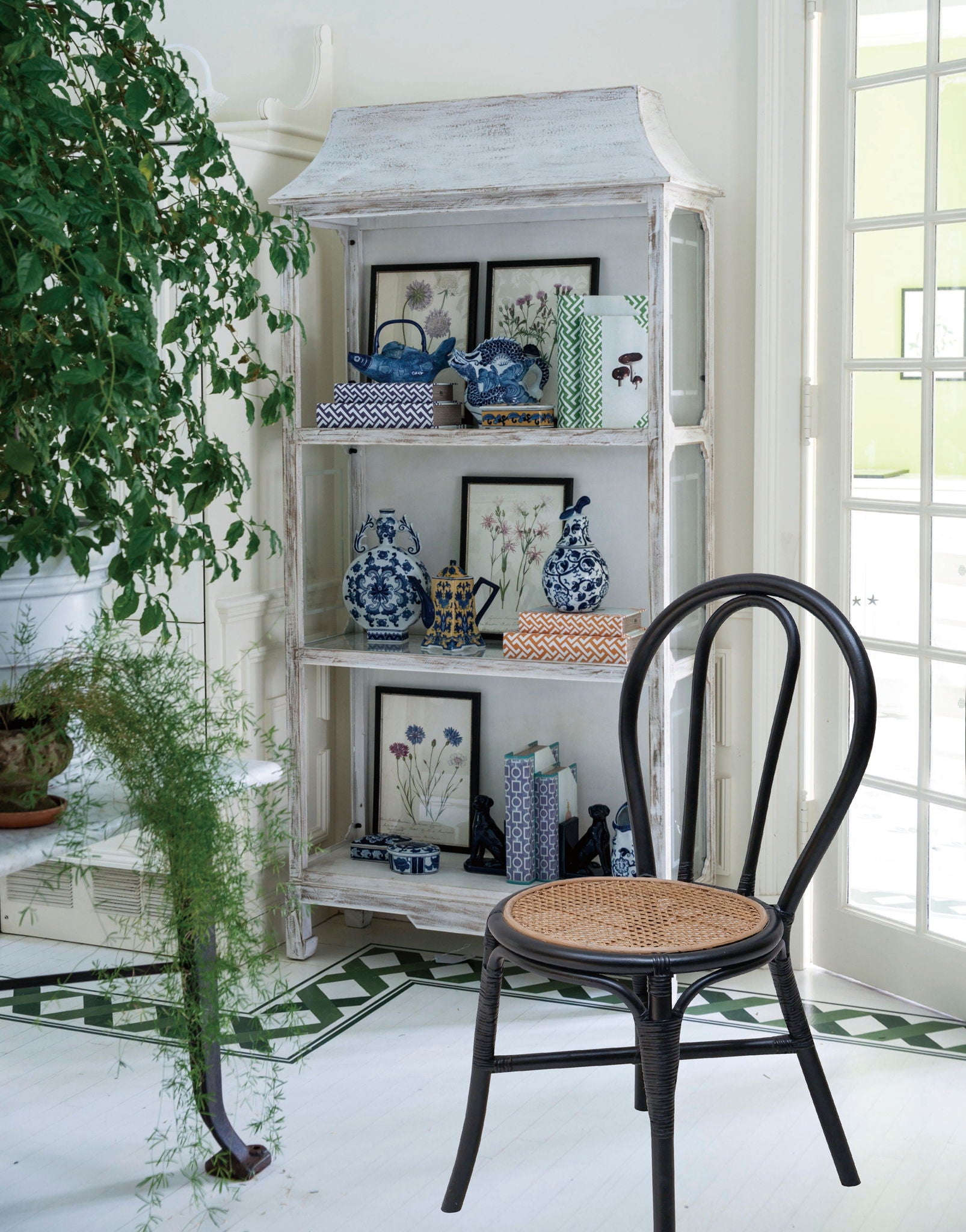 Rattan Dining Chair (Set of 2) - Black Multi