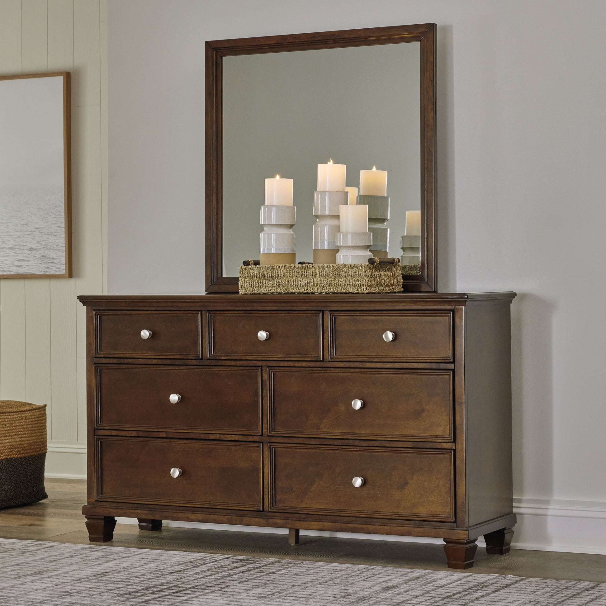 Signature Design by Ashley® Danabrin - Brown - Dresser And Mirror | Meri Furniture