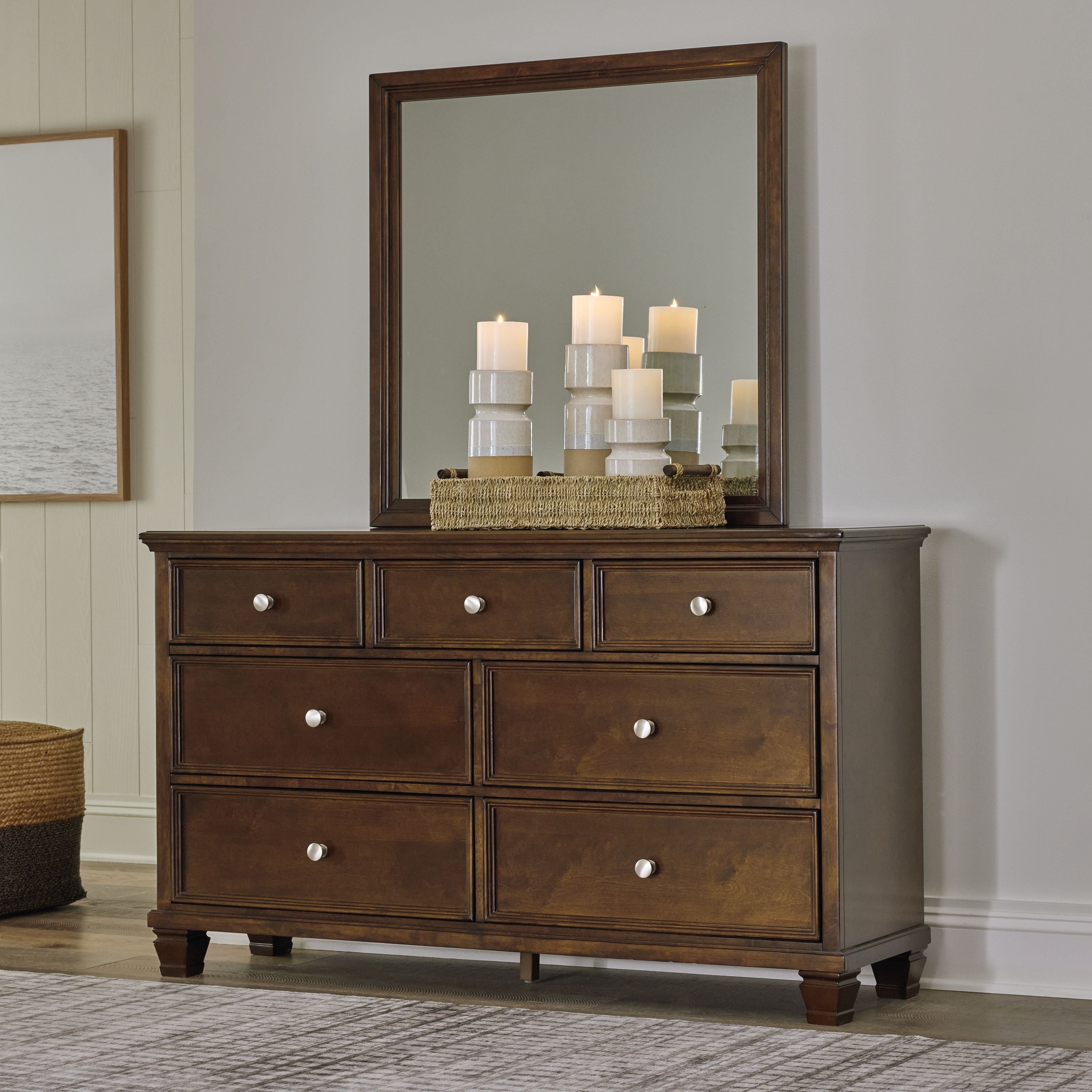 Signature Design by Ashley® Danabrin - Brown - Dresser And Mirror | Meri Furniture