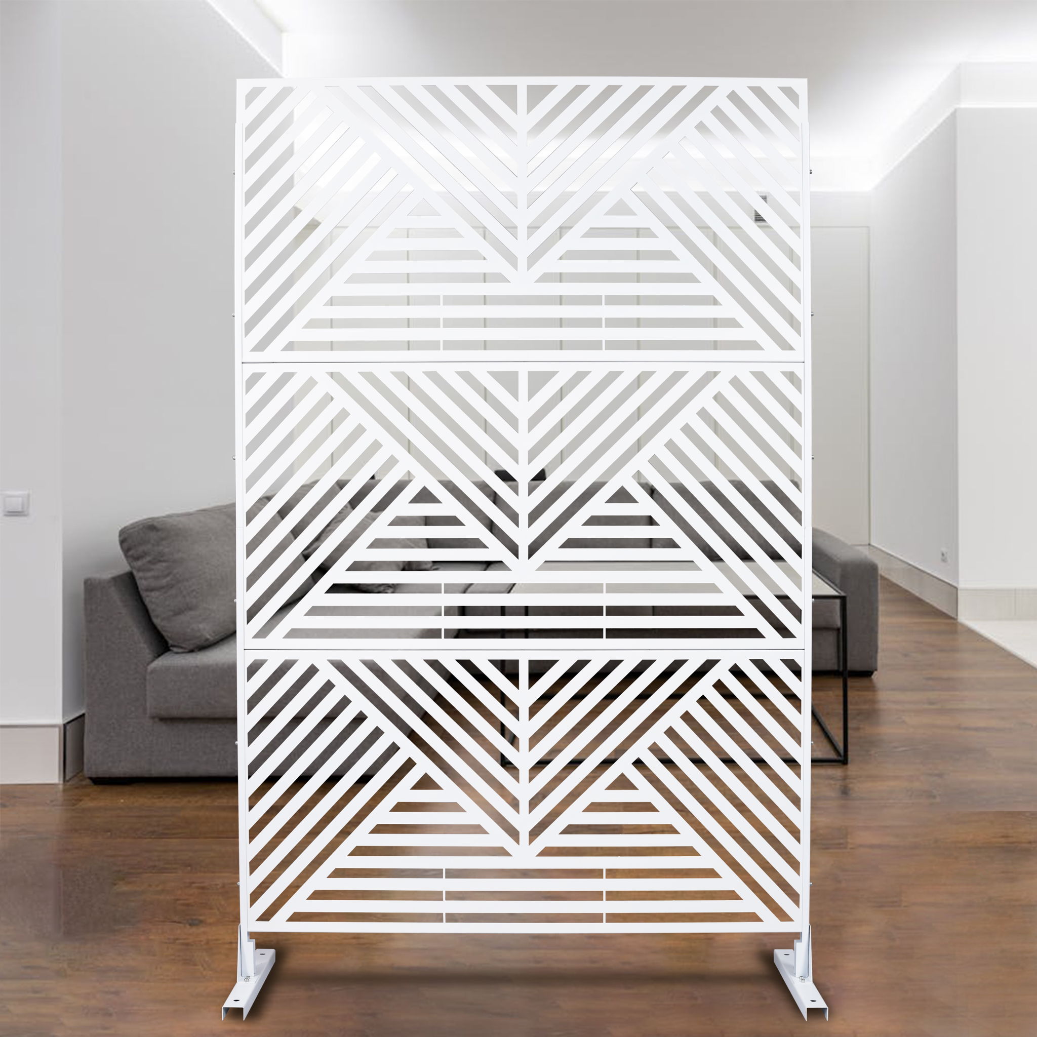 Freestanding Outdoor & Indoor Freestanding Metal Privacy Screen