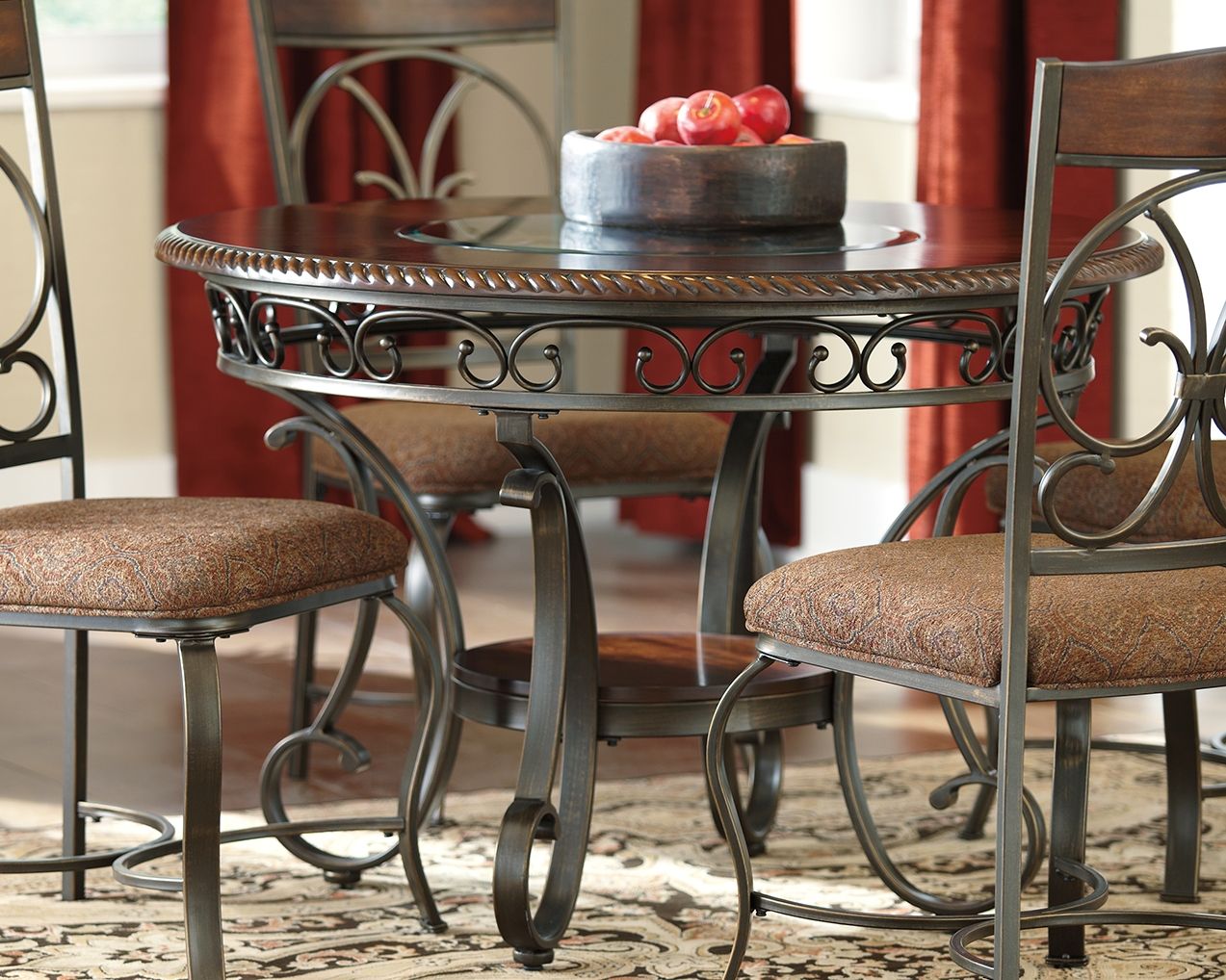 Signature Design by Ashley® Glambrey - Brown - Round Dining Room Table | Meri Furniture