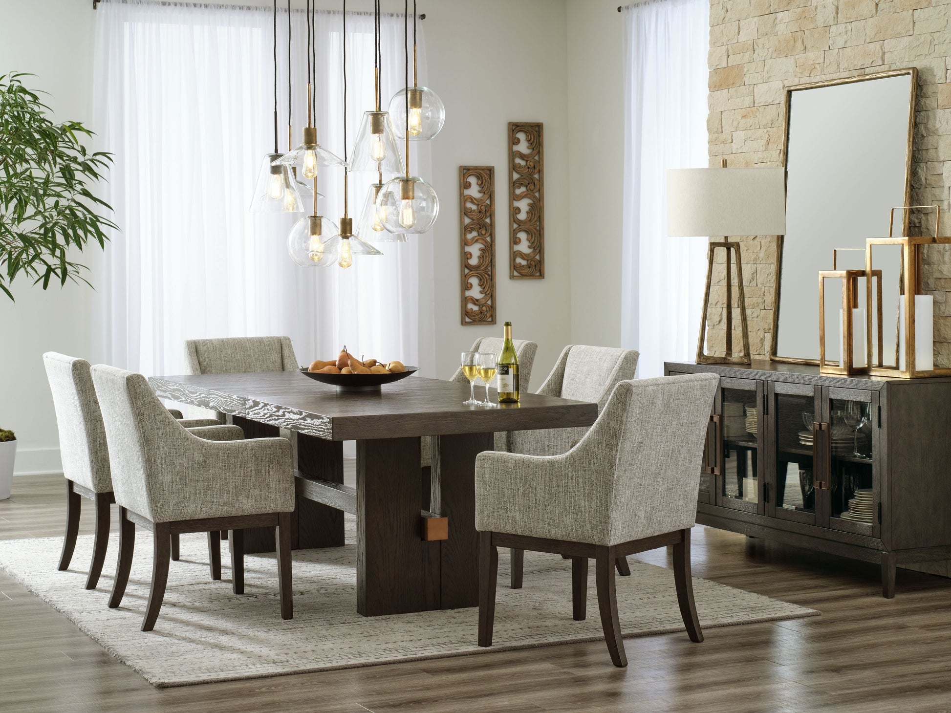 Signature Design by Ashley® Burkhaus - Dining Room Set | Meri Furniture