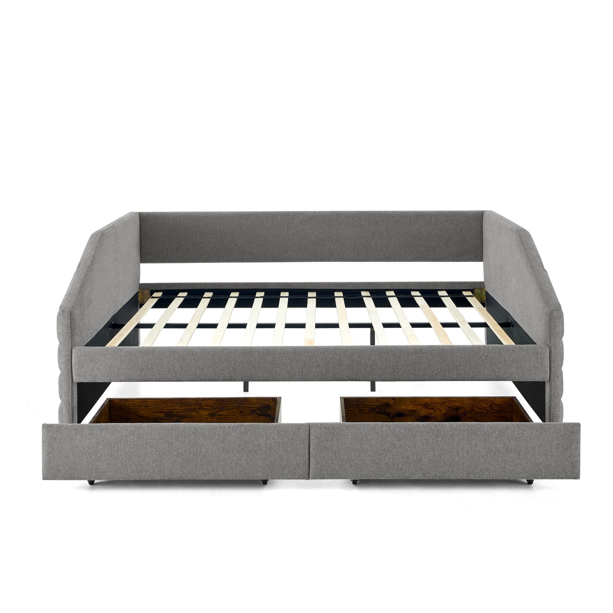 Elegant Daybed With Trundle Upholstered Tufted Sofa Bed