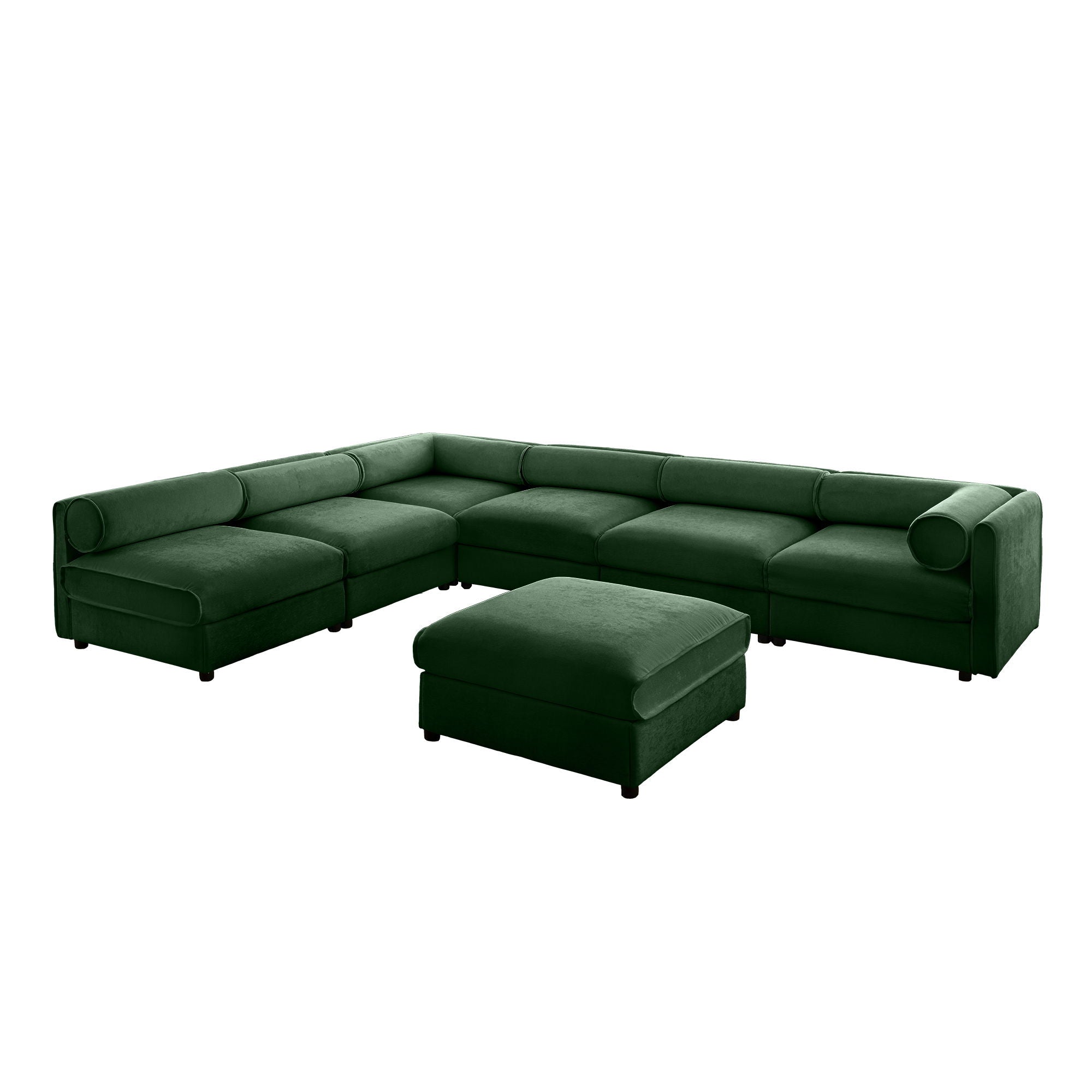 Modern Modular Sectional Sofa With Storag, Contemporary Cylindrical Design