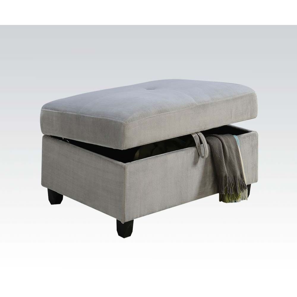 ACME Belville - Ottoman w/Storage | Meri Furniture