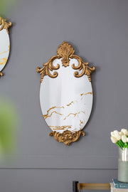 Decorative Oval Wall Mirror, Accent Mirror For Living Room, Entryway, Bedroom