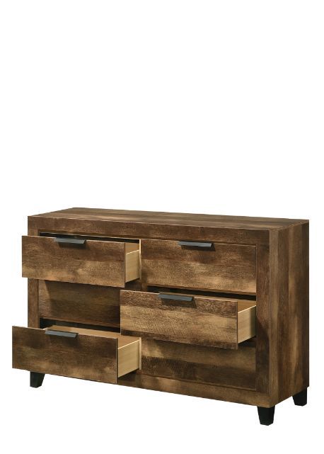 ACME Morales - Dresser - Rustic Oak Finish | Meri Furniture