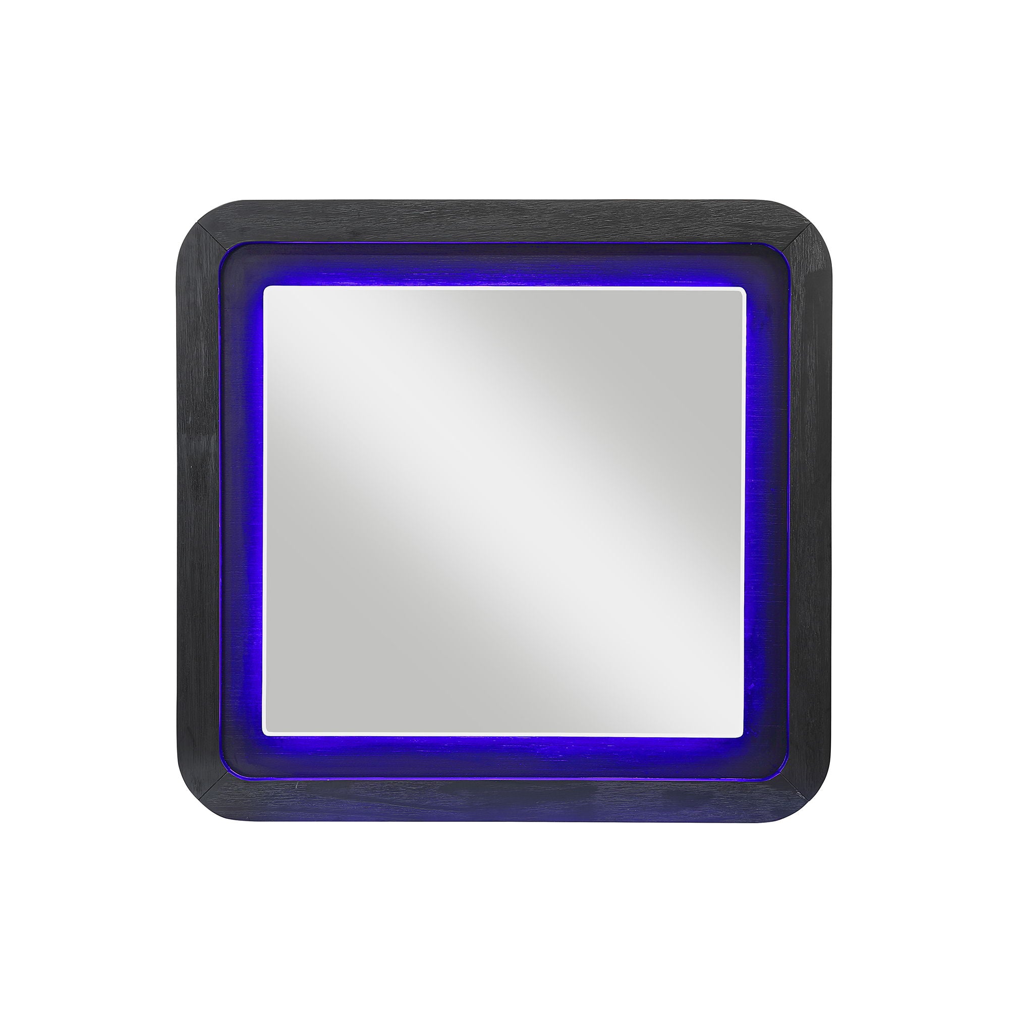 Beverly - Large Scale Wall Mirror For Dresser, Rounded Edges - Black White