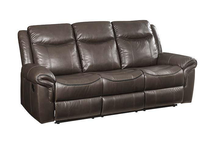 ACME Lydia - Sofa - Brown Leather Aire | Meri Furniture