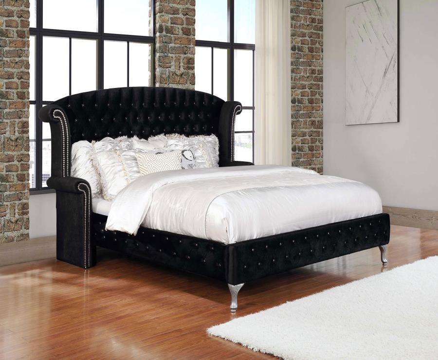 Coaster Fine Furniture Deanna - Upholstered Wingback Bed | Meri Furniture