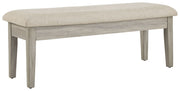 Signature Design by Ashley® Parellen - Beige / Gray - Upholstered Storage Bench | Meri Furniture
