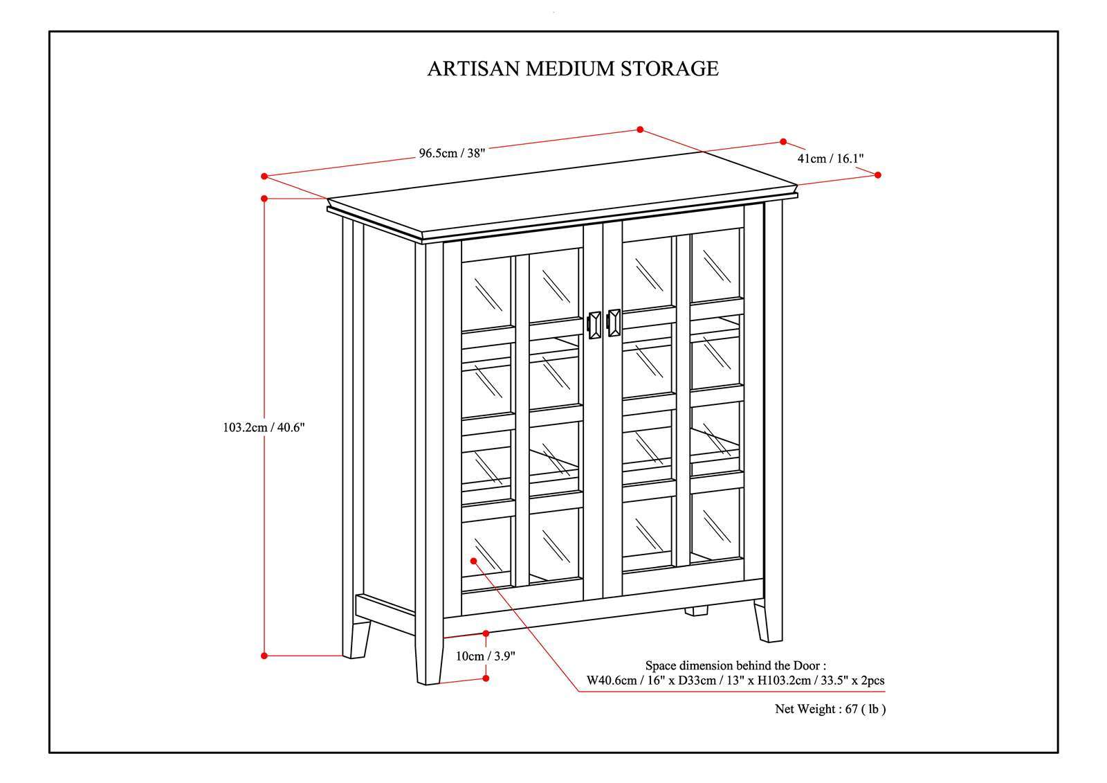 Artisan - Handcrafted Medium Storage Cabinet