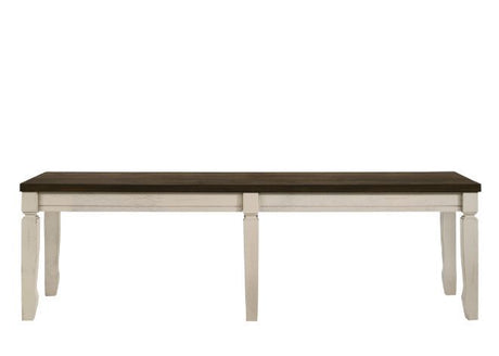 Fedele - Bench - Weathered Oak & Cream Finish