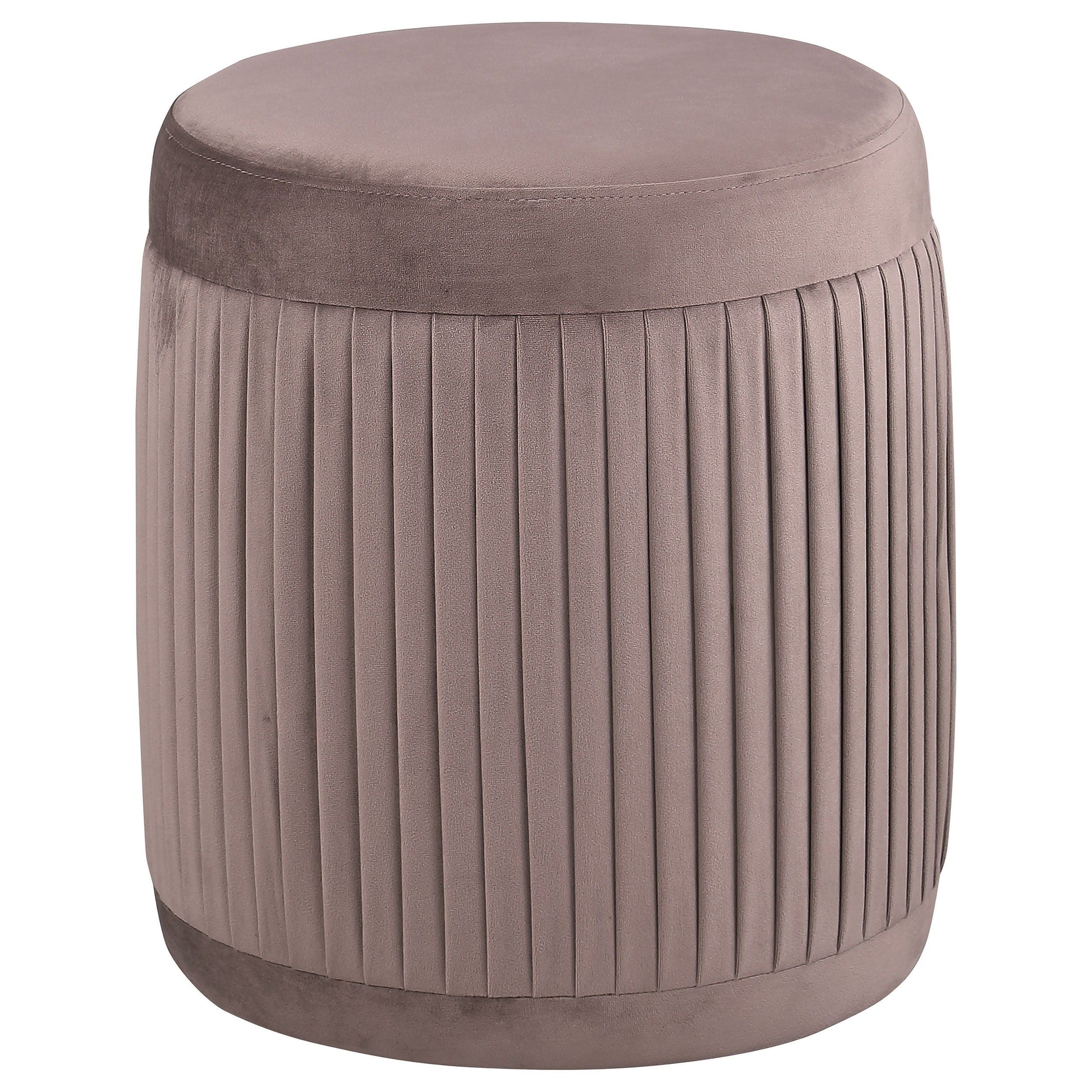 Coaster Fine Furniture Tovar - Round Upholstered Ottoman - Mauve | Meri Furniture