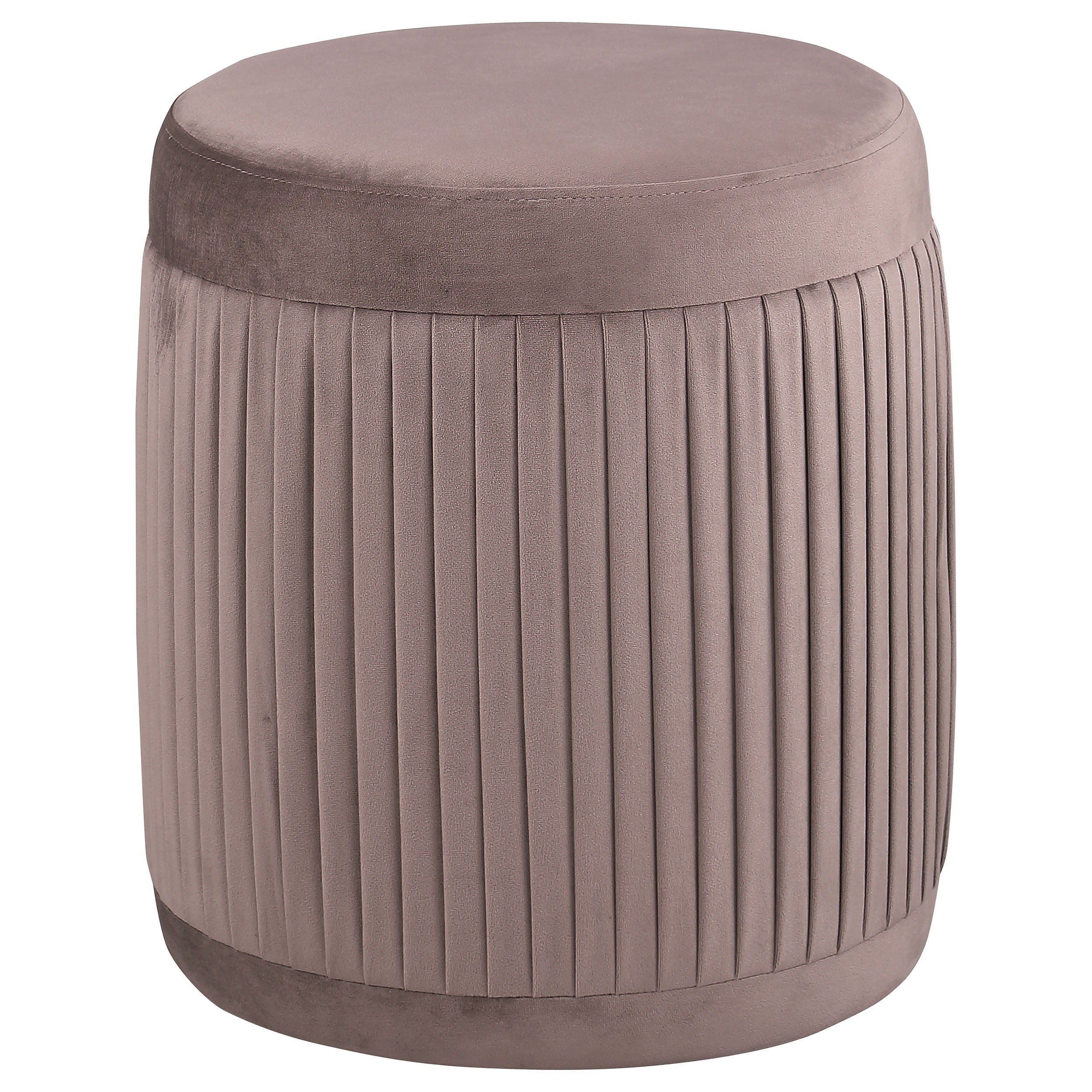 Coaster Fine Furniture Tovar - Round Upholstered Ottoman - Mauve | Meri Furniture