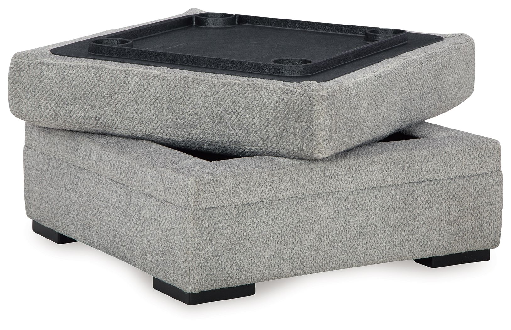 Signature Design by Ashley® Casselbury - Cement - Ottoman With Storage | Meri Furniture