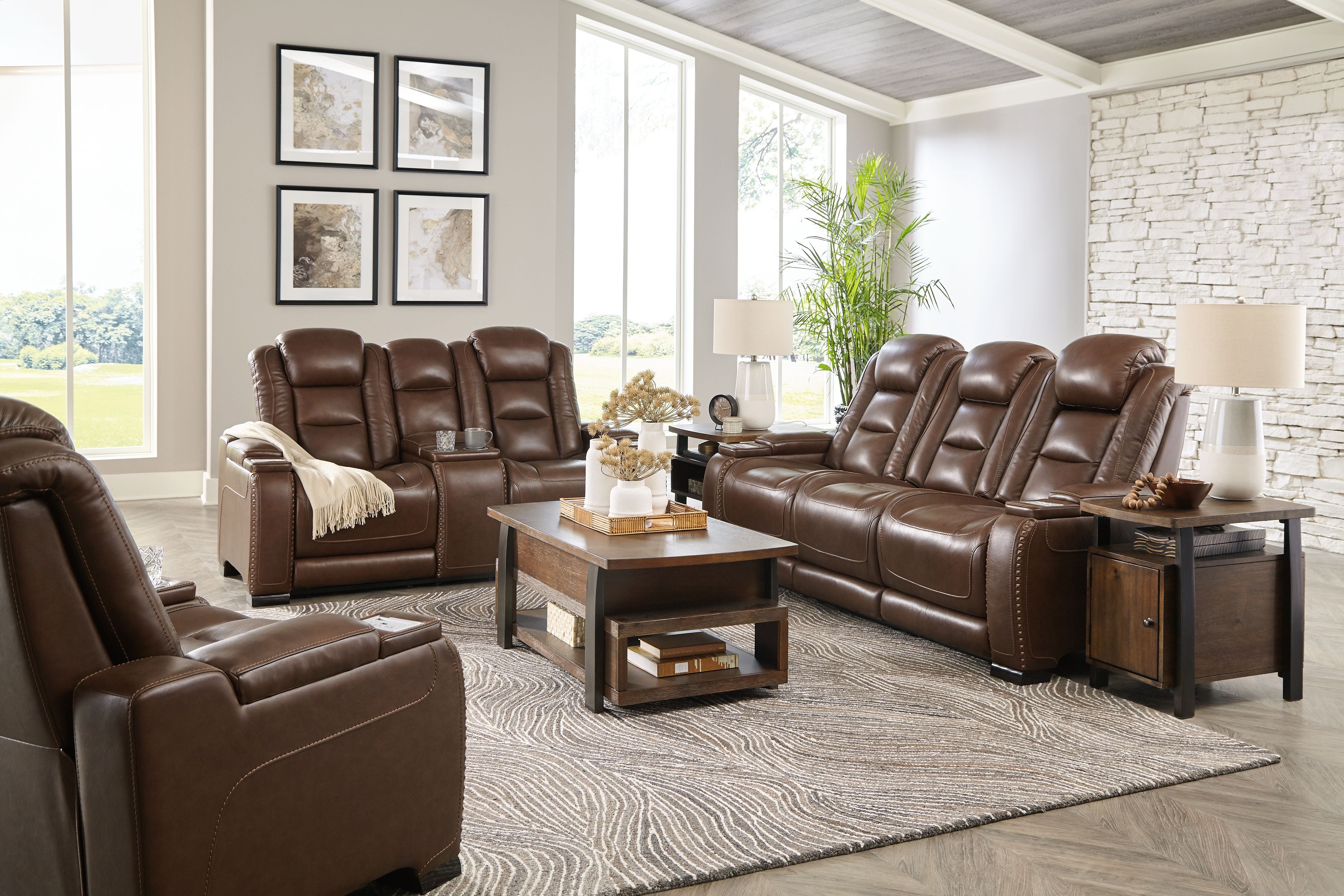 Signature Design by Ashley® The Man-den - Reclining Living Room Set | Meri Furniture