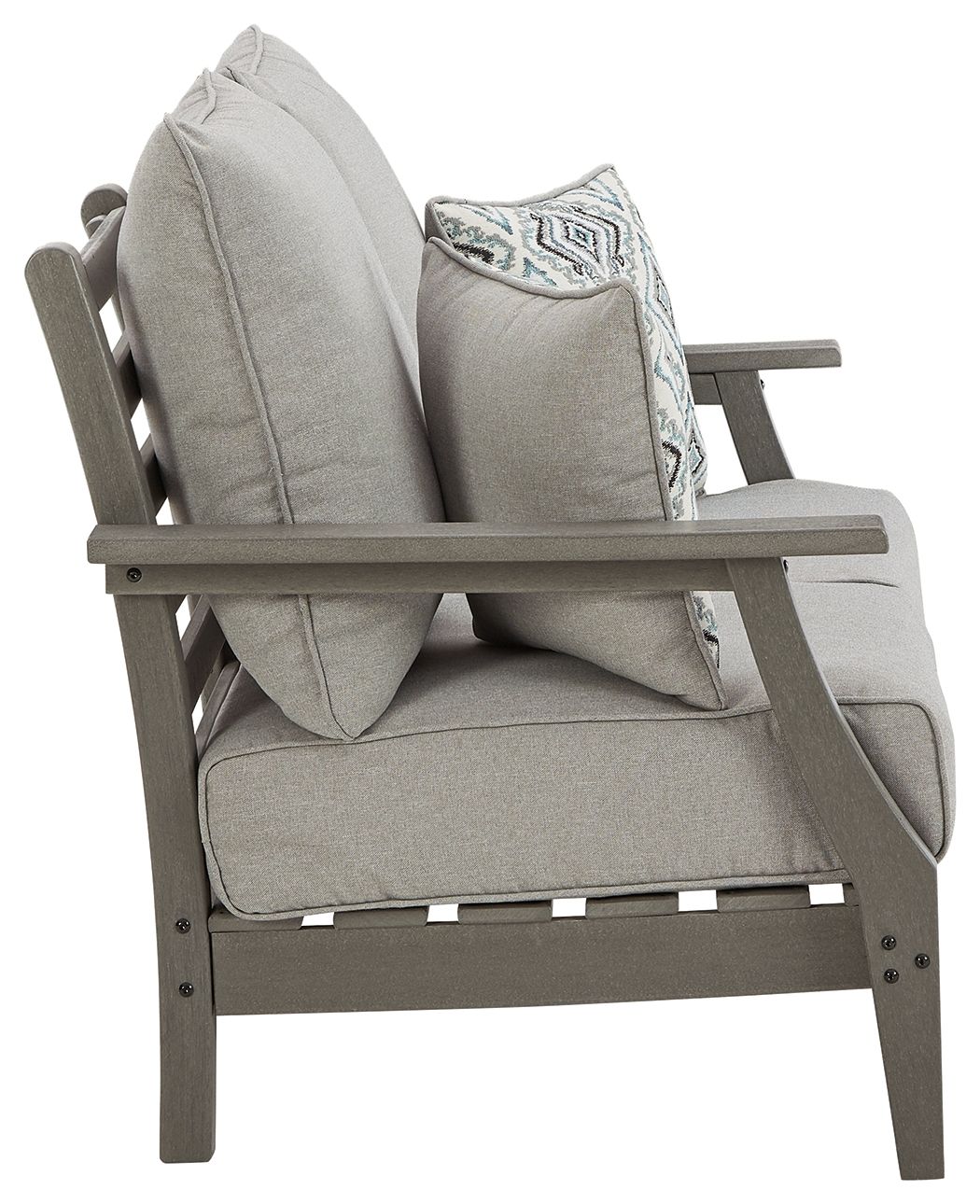 Signature Design by Ashley® Visola - Gray - Loveseat W/Cushion | Meri Furniture
